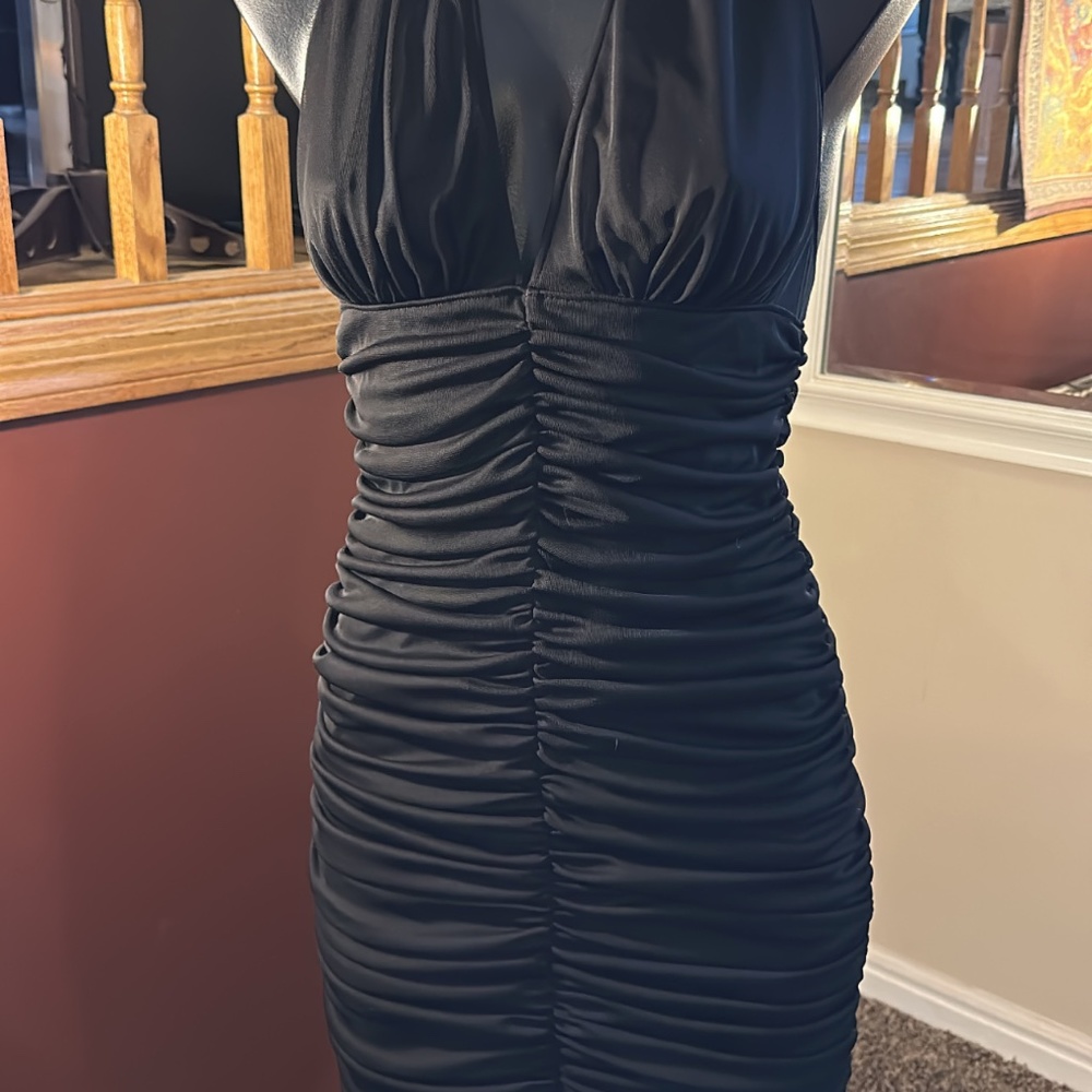 Super sexy black halter dress